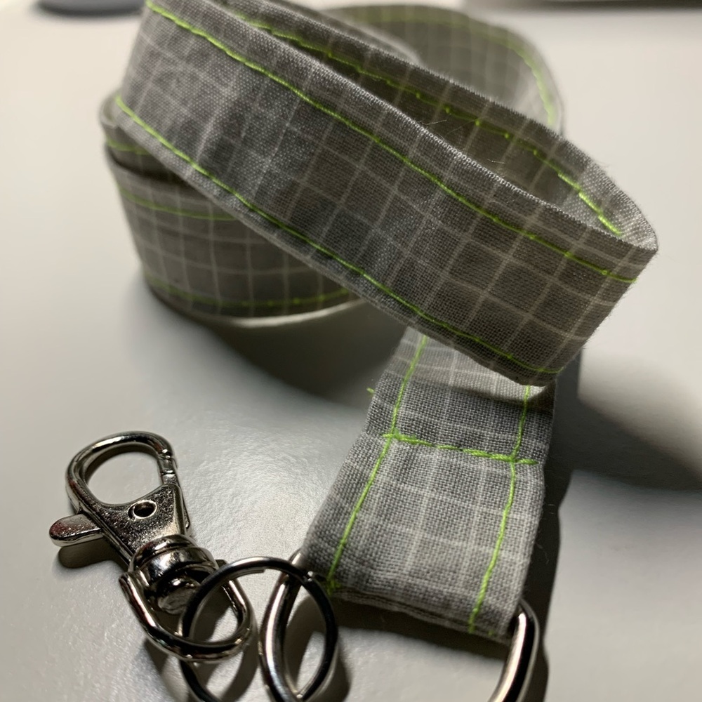 Grid Fabric Lanyard